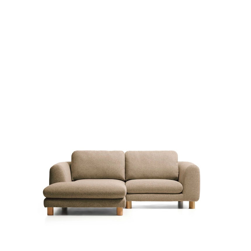 3-Sitzer Sofa Vera mit Chaiselongue links mit Beinen aus massivem Eschenholz mit natürlichem Finish, 232 cm, FSC Mix Credit von Kave Home – Bild 1