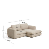 3-Sitzer Sofa Vera mit Chaiselongue rechts in Beige, 232 cm FSC Mix Credit von Kave Home – Bild 3