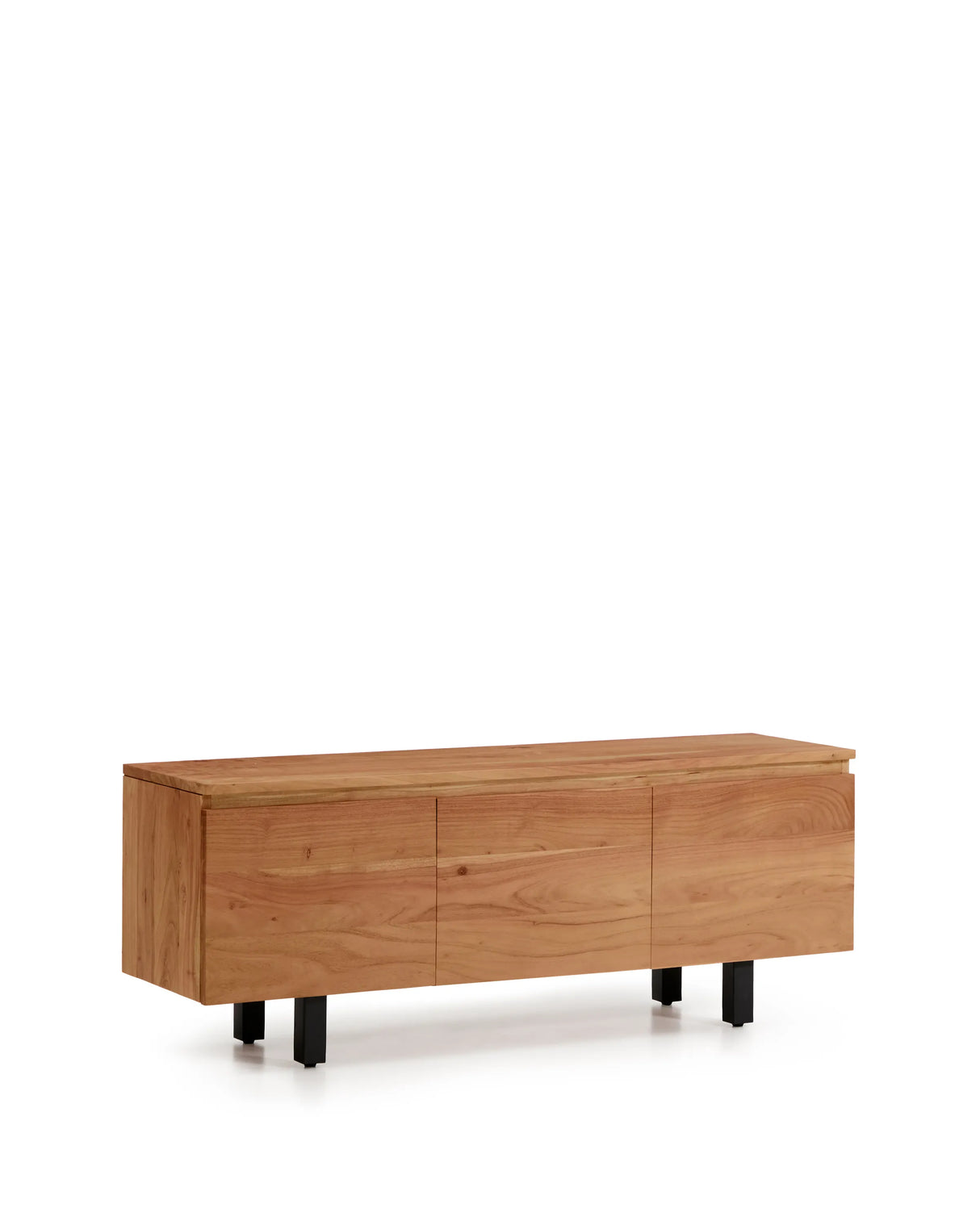 3-türiges TV-Möbel Uxue aus massivem Akazienholz mit gebleichtem Finish 150 x 58 cm von Kave Home – Produktbild 5