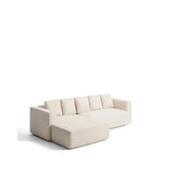 4-Sitzer-Bettsofa Marela mit aufklappbarer Chaiselongue links in ecrufarbener Chenille, 276 cm, FSC Mix Credit von Kave Home – Bild 3