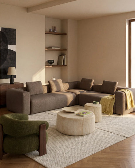 4-Sitzer-Ecksofa Blok in Chenille, 290 x 290 cm, FSC Mix Credit von Kave Home – Bild 2