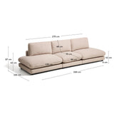 4-Sitzer-Modularsofa Gala aus Microbouclé oder Chenille, FSC Mix Credit, 330 cm von Kave Home – Bild 2