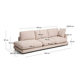 4-Sitzer-Modularsofa Gala mit Randmodul links aus Microbouclé oder Chenille, FSC Mix Credit, 315 cm von Kave Home – Bild 2