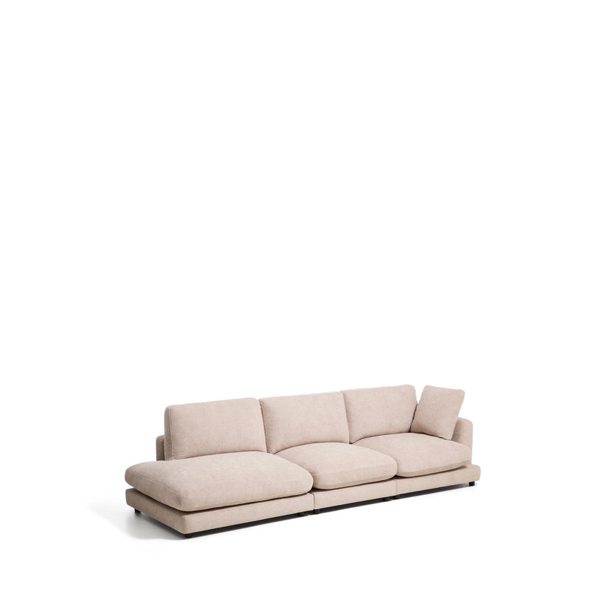 4-Sitzer-Modularsofa Gala mit Randmodul links aus Microbouclé oder Chenille, FSC Mix Credit, 315 cm von Kave Home – Bild 3