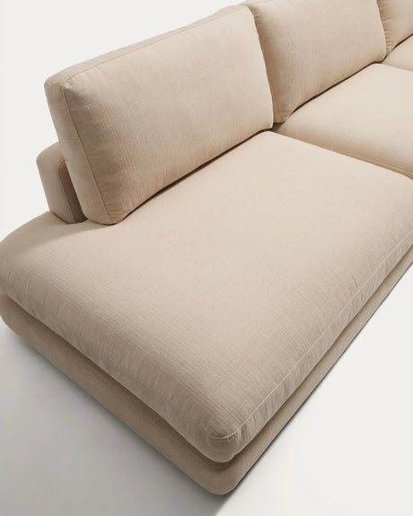 4-Sitzer-Modularsofa Gala mit Randmodul links aus beiger Chenille, FSC Mix Credit, 315 cm von Kave Home – Bild 6