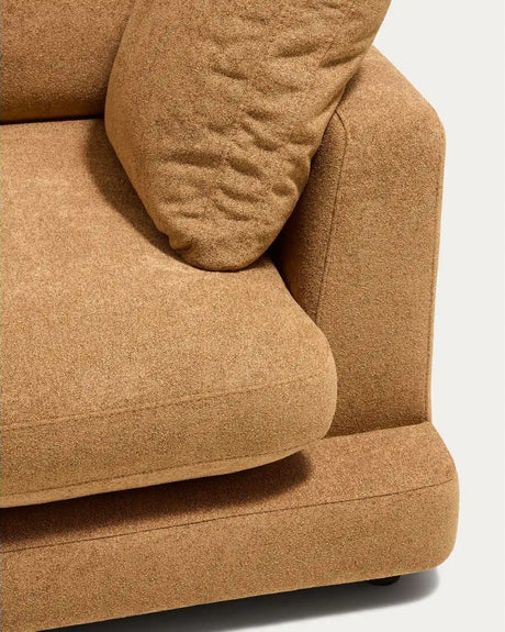 4-Sitzer-Modularsofa Gala mit Randmodul links aus senfgelbem Microbouclé, FSC Mix Credit, 315 cm von Kave Home – Bild 6