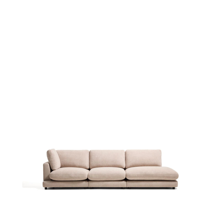 4-Sitzer-Modularsofa Gala mit Randmodul rechts aus Microbouclé oder Chenille, FSC Mix Credit, 315 cm von Kave Home – Bild 1