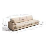 4-Sitzer-Modularsofa Gala mit Randmodul rechts aus beiger Chenille, FSC Mix Credit, 315 cm von Kave Home – Bild 2