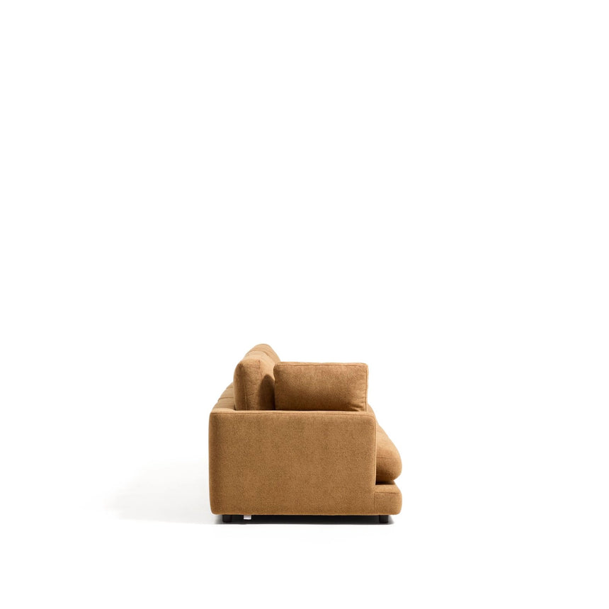 4-Sitzer-Modularsofa Gala mit Randmodul rechts aus senfgelbem Microbouclé, FSC Mix Credit, 315 cm von Kave Home – Bild 4