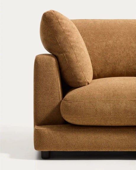 4-Sitzer-Modularsofa Gala mit Randmodul rechts aus senfgelbem Microbouclé, FSC Mix Credit, 315 cm von Kave Home – Bild 6