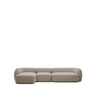 4-Sitzer-Modularsofa Martina mit Chenille und Chaiselongue links in Steinton 377 cm von Kave Home – Bild 1