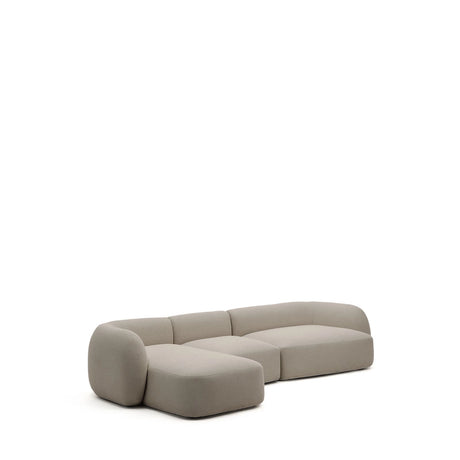 4-Sitzer-Modularsofa Martina mit Chenille und Chaiselongue links in Steinton 377 cm von Kave Home – Bild 5