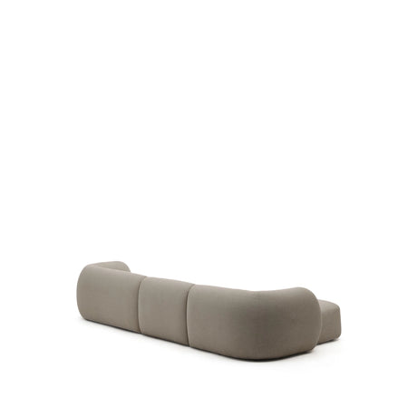 4-Sitzer-Modularsofa Martina mit Chenille und Chaiselongue links in Steinton 377 cm von Kave Home – Bild 6