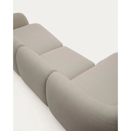 4-Sitzer-Modularsofa Martina mit Chenille und Chaiselongue links in Steinton 377 cm von Kave Home – Bild 7