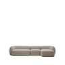 4-Sitzer-Modularsofa Martina mit Chenille und Chaiselongue rechts in Steinton 377 cm von Kave Home – Bild 1