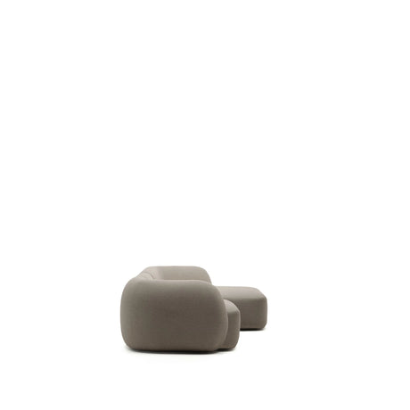 4-Sitzer-Modularsofa Martina mit Chenille und Chaiselongue rechts in Steinton 377 cm von Kave Home – Bild 4