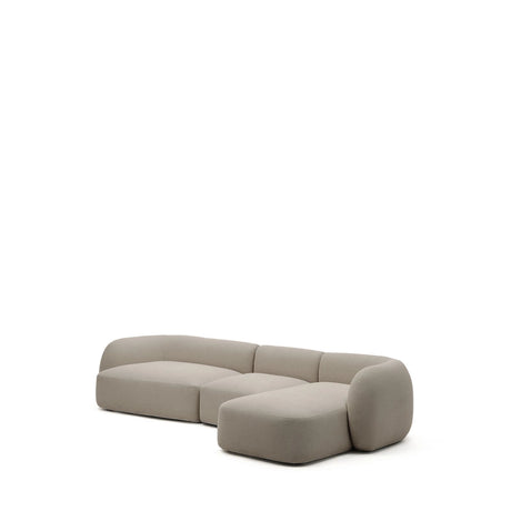 4-Sitzer-Modularsofa Martina mit Chenille und Chaiselongue rechts in Steinton 377 cm von Kave Home – Bild 5