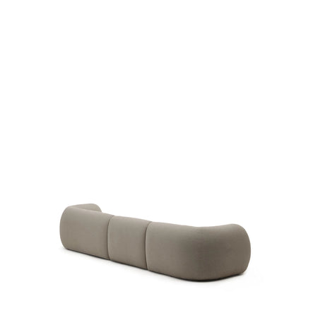 4-Sitzer-Modularsofa Martina mit Chenille und Chaiselongue rechts in Steinton 377 cm von Kave Home – Bild 6