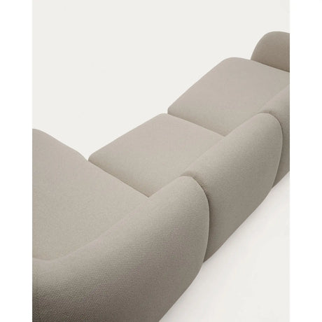 4-Sitzer-Modularsofa Martina mit Chenille und Chaiselongue rechts in Steinton 377 cm von Kave Home – Bild 7