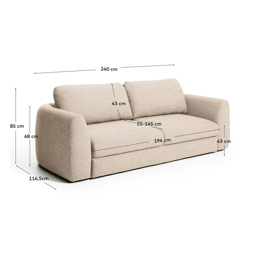 4-Sitzer Schlafsofa Vera in Beige, 240 cm FSC Mix Credit von Kave Home – Bild 4