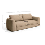 4-Sitzer Schlafsofa Vera in Hellbraun, 240 cm, FSC Mix Credit von Kave Home – Bild 4