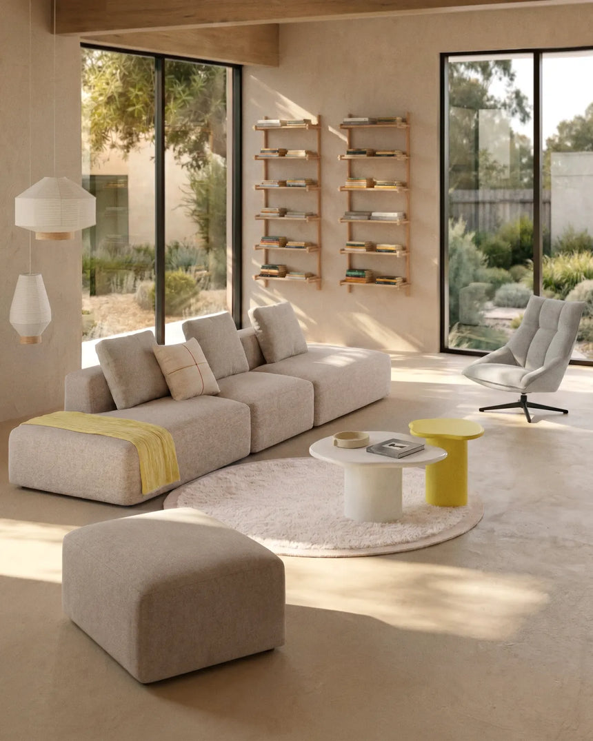 4-Sitzer-Sofa Blok in beiger Chenille, 380 cm, FSC Mix Credit von Kave Home – Bild 2