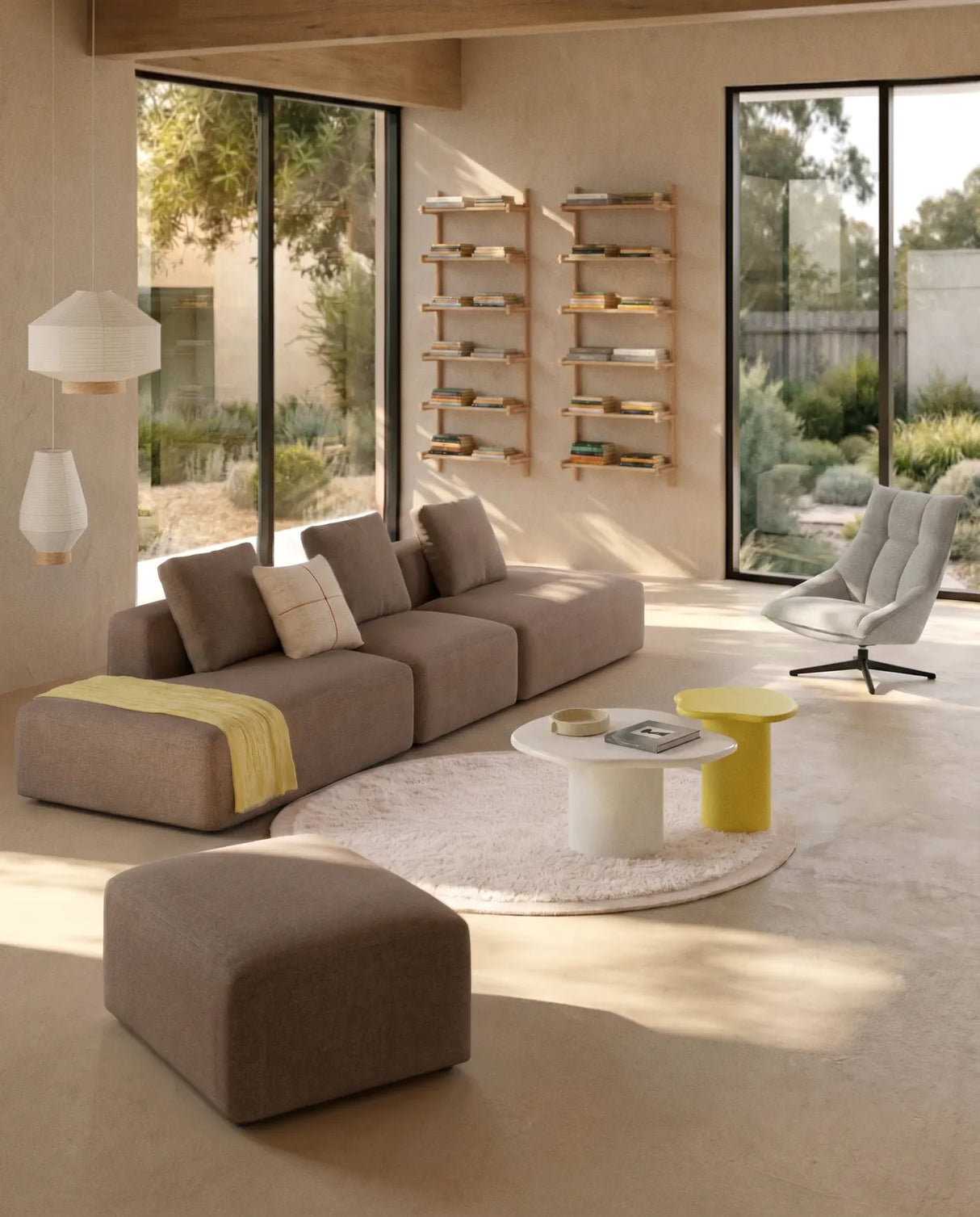 4-Sitzer-Sofa Blok in brauner Chenille, 380 cm, FSC Mix Credit von Kave Home – Bild 3