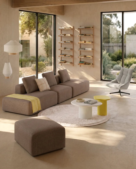 4-Sitzer-Sofa Blok in brauner Chenille, 380 cm, FSC Mix Credit von Kave Home – Bild 3