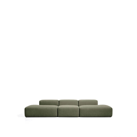 4-Sitzer-Sofa Blok in moosgrüner Chenille, 380 cm, FSC Mix Credit von Kave Home – Bild 1
