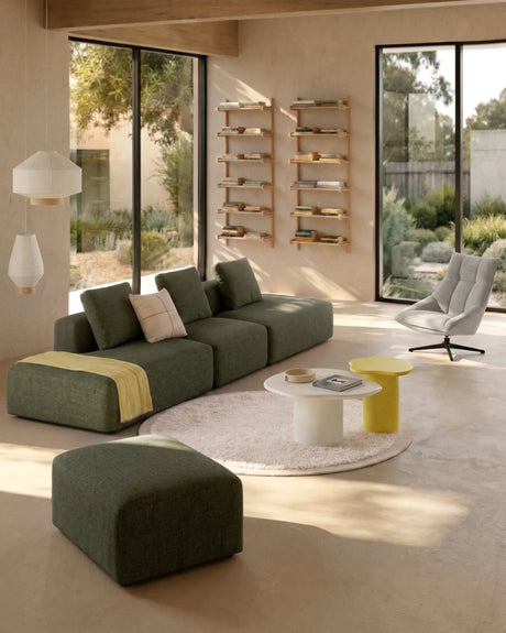 4-Sitzer-Sofa Blok in moosgrüner Chenille, 380 cm, FSC Mix Credit von Kave Home – Bild 2