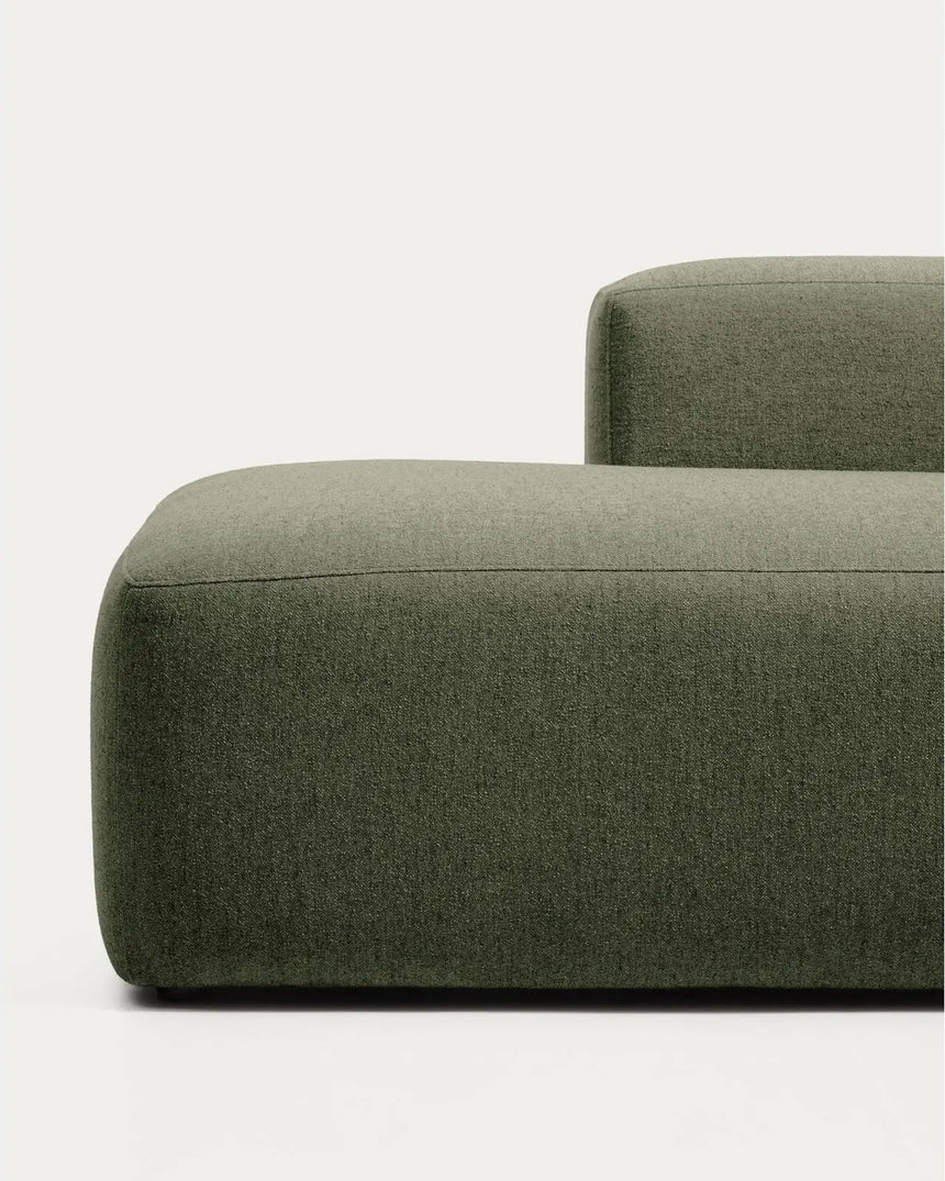 4-Sitzer-Sofa Blok in moosgrüner Chenille, 380 cm, FSC Mix Credit von Kave Home – Bild 5