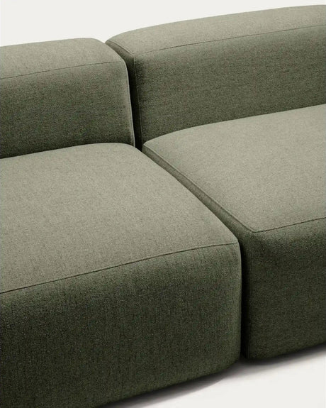 4-Sitzer-Sofa Blok in moosgrüner Chenille, 380 cm, FSC Mix Credit von Kave Home – Bild 6