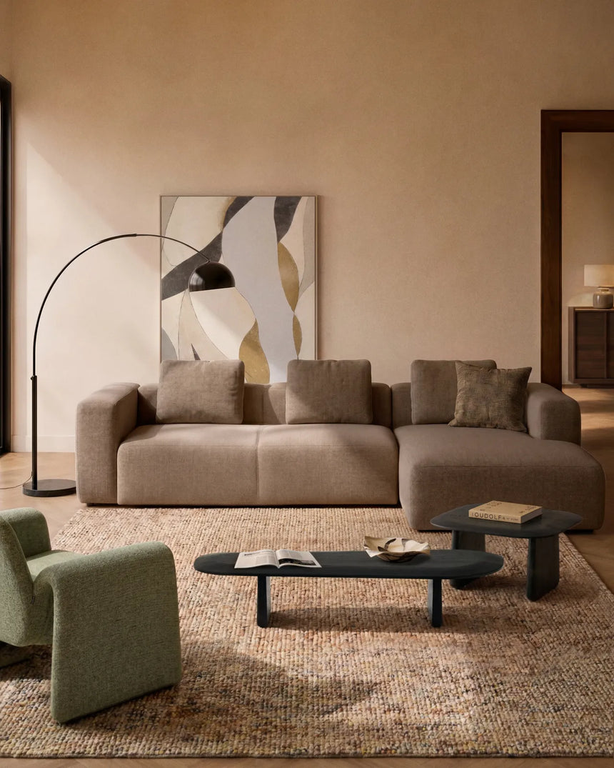 4-Sitzer-Sofa Blok mit Chaiselongue links in Chenille, 330 cm, FSC Mix Credit von Kave Home – Bild 2