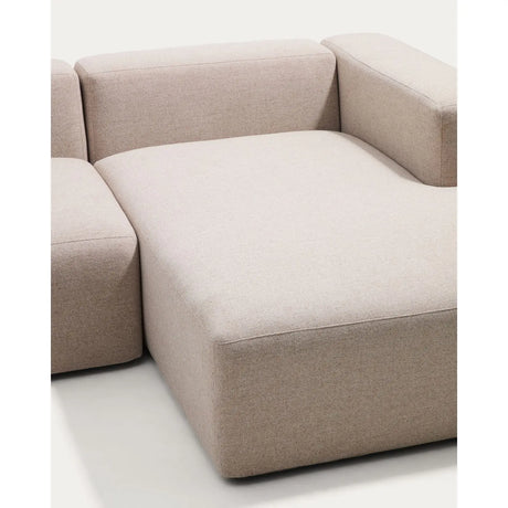 4-Sitzer-Sofa Blok mit Chaiselongue links in beiger Chenille, 330 cm, FSC Mix Credit von Kave Home – Bild 6
