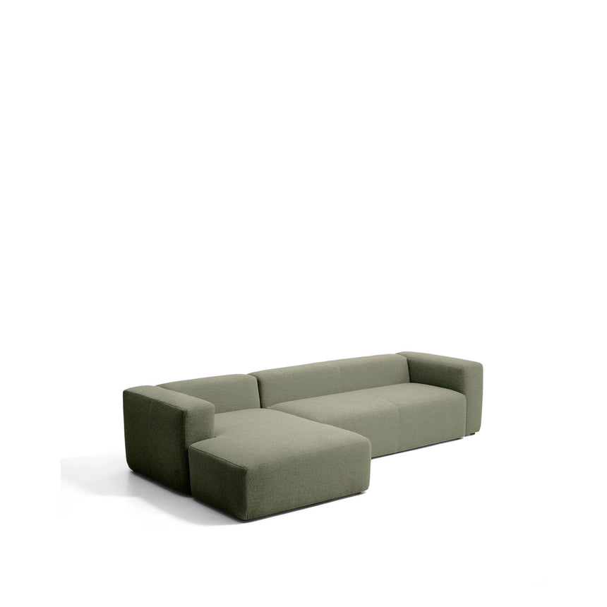 4-Sitzer-Sofa Blok mit Chaiselongue links in moosgrüner Chenille, 330 cm, FSC Mix Credit von Kave Home – Bild 4