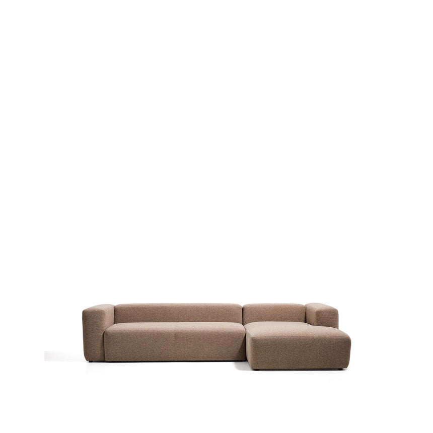 4-Sitzer-Sofa Blok mit Chaiselongue rechts in Chenille, 330 cm, FSC Mix Credit von Kave Home – Bild 1