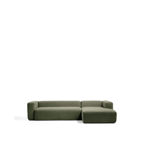4-Sitzer-Sofa Blok mit Chaiselongue rechts in moosgrüner Chenille, 330 cm, FSC Mix Credit von Kave Home – Bild 1