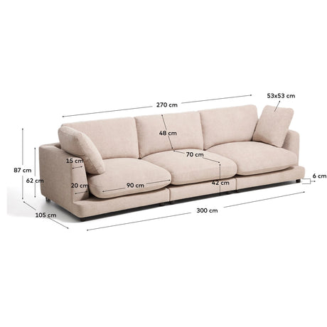 4-Sitzer-Sofa Gala aus Microbouclé, FSC Mix Credit, 300 cm von Kave Home – Bild 2