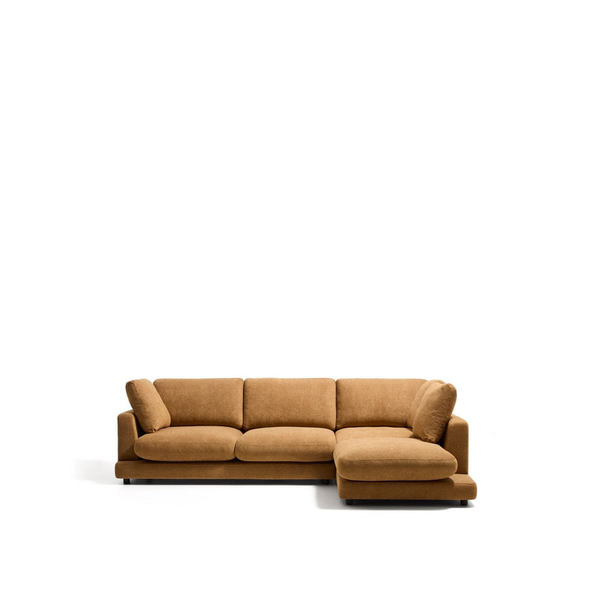 4-Sitzer-Sofa Gala aus Microbouclé mit Chaiselongue rechts in Senfgelb, FSC Mix Credit, 300 cm von Kave Home – Bild 1