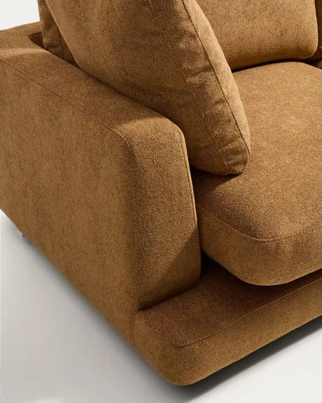 4-Sitzer-Sofa Gala aus Microbouclé mit Chaiselongue rechts in Senfgelb, FSC Mix Credit, 300 cm von Kave Home – Bild 7