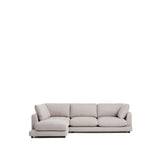 4-Sitzer-Sofa Gala aus grauem Micro-Bouclé mit linker Chaise Longue FSC Mix Credit 300 cm von Kave Home – Produktbild 1