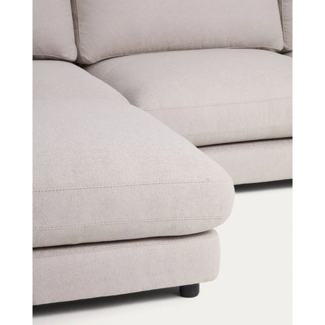4-Sitzer-Sofa Gala aus grauem Micro-Bouclé mit linker Chaise Longue FSC Mix Credit 300 cm von Kave Home – Produktbild 6