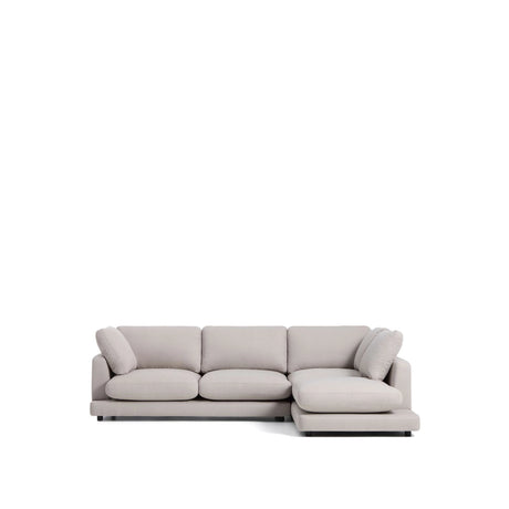 4-Sitzer-Sofa Gala aus grauem Micro-Bouclé mit rechter Chaise Longue FSC Mix Credit 300 cm von Kave Home – Produktbild 1