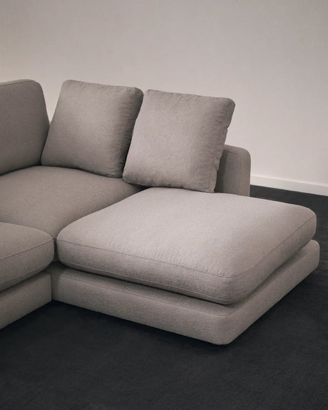 4-Sitzer-Sofa Gala aus grauem Micro-Bouclé mit rechter Chaise Longue FSC Mix Credit 300 cm von Kave Home – Produktbild 3
