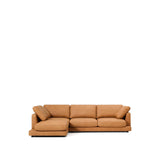 4-Sitzer-Sofa Gala mit Chaiselongue links in braunem Leder, 300 cm von Kave Home – Produktbild 1