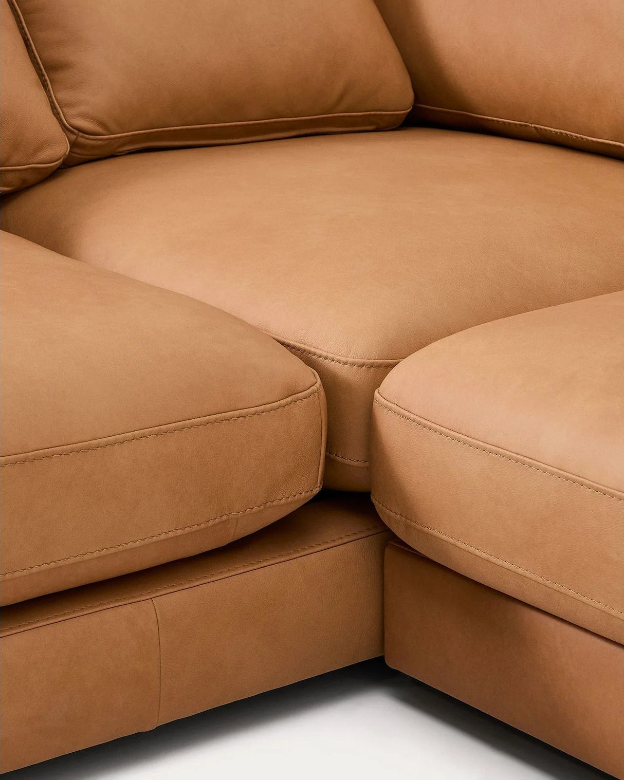 4-Sitzer-Sofa Gala mit Chaiselongue links in braunem Leder, 300 cm von Kave Home – Produktbild 8