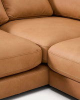 4-Sitzer-Sofa Gala mit Chaiselongue links in braunem Leder, 300 cm von Kave Home – Produktbild 8