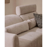 4-Sitzer-Sofa Lares mit elektrisch ausfahrbaren Sitzen und verstellbarer Kopfstütze in beiger Chenille, 290 cm von Kave Home – Produktbild 2