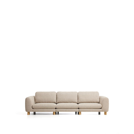 4-Sitzer Sofa Vera in Beige mit Beinen aus massivem Eschenholz mit natürlichem Finish, 320 cm, FSC Mix Credit von Kave Home – Bild 1