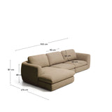 4-Sitzer Sofa Vera mit Chaiselongue links, 322 cm, FSC Mix Credit von Kave Home – Bild 3